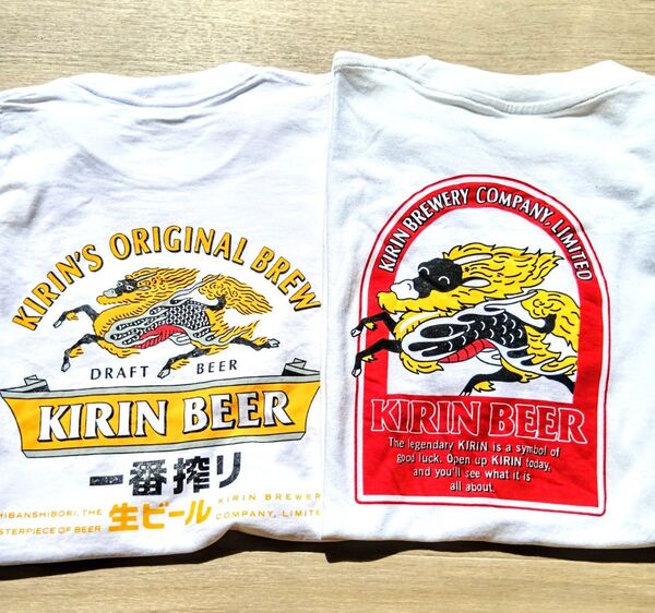 キリンビール 一番搾り Tシャツ 2枚セット Lサイズ バックプリント 半袖