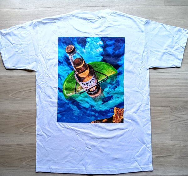 コロナビール Tシャツ Lsize MEXICO CoronaExtra 夏 ジーマZIMA バドワイザー 半袖 ビンテージ