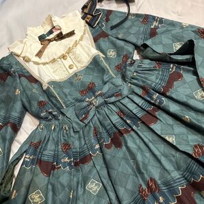 【出品5/29まで】最終値下げ angelicpretty antique chocolate opカチューシャ ワンピース