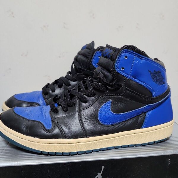 鑑賞用向け ヴィンテージ ナイキ AIR JORDAN1 RETRO ジョーダン1黒青 2001年モデル