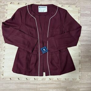 新品 タグ付き ナースリー ジャケット レディース S ノーカラー