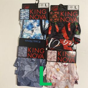 KING NOVA ボクサーパンツ L 4枚セット 花