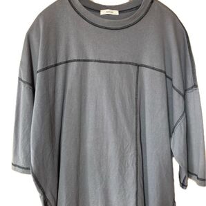【epnok】 ロックステッチワークTシャツ