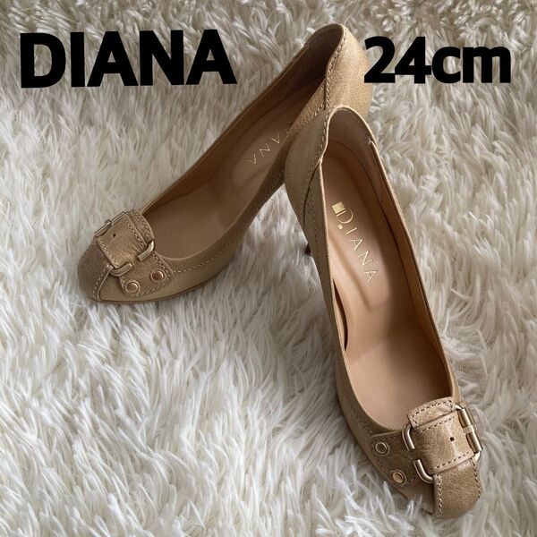 DIANA ダイアナ パンプス ヒール ベージュ 24cm