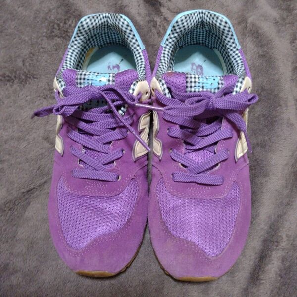 ニューバランス 574 スニーカー 24cm パープル NewBalance
