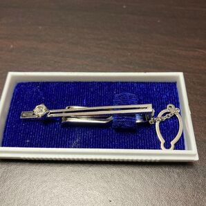 ステンレス製 フェイクダイヤ ネクタイピン【中古品】