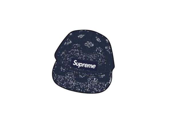 Supreme Bandana Jacquard Denim Camp Cap "Navy