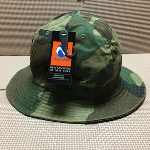 新品 ニューハッタン メトロハットのウッドランドカモ S/M