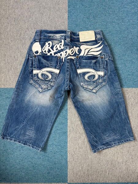 レッドペッパー デニムハーフパンツ ダメージ加工 28インチ