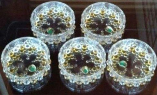 1970年代 昭和レトロ ヴィンテージ ガラス器 硝子食器 デザート器 新品