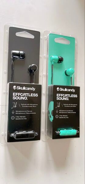 Skullcandy Jib イヤホン 黒&緑 2個セット 未使用 格安 値下げしました