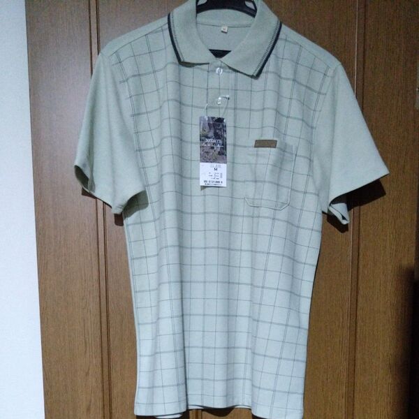新品 半袖 ポロシャツ M グレーグリーン