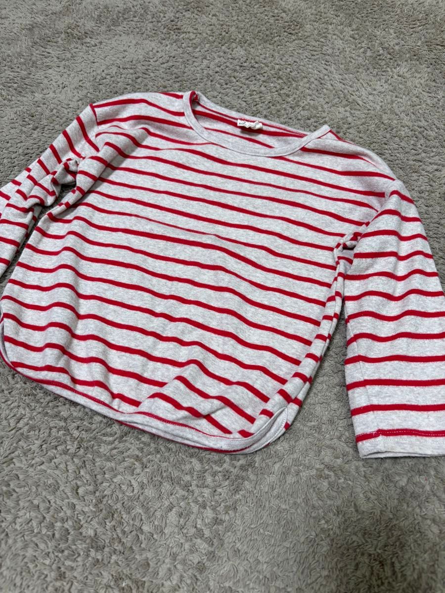 キッズ ボーダー 長袖Tシャツ カットソー トップス