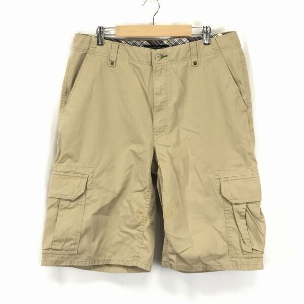 トミーヒルフィガー★コットン/ハーフパンツ【メンズ33/股下31cm/ベージュ】TOMMY HILFIGER◆BF968