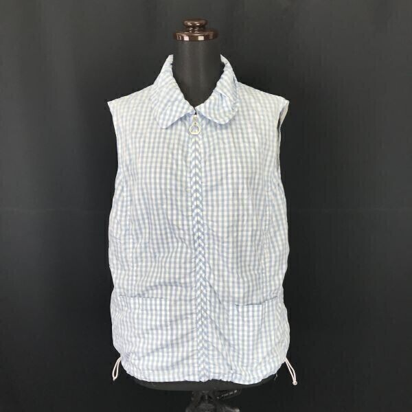 LANVIN SPORT/ランバンスポーツ★ノースリーブ/ジップアップベスト/ジャケット【women’s size -40/水色/light blue】jumper◆BH206