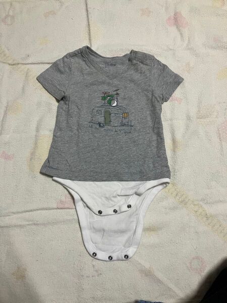 babyGap ベビーギャップ ロンパース Tシャツ グレー 6-12month