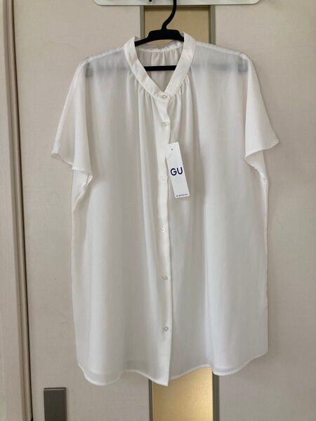 GU バンドカラーシャツ ホワイト Lサイズ 未使用タグ付き