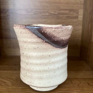 未使用益子焼湯呑 陶器 ベージュ 和食器