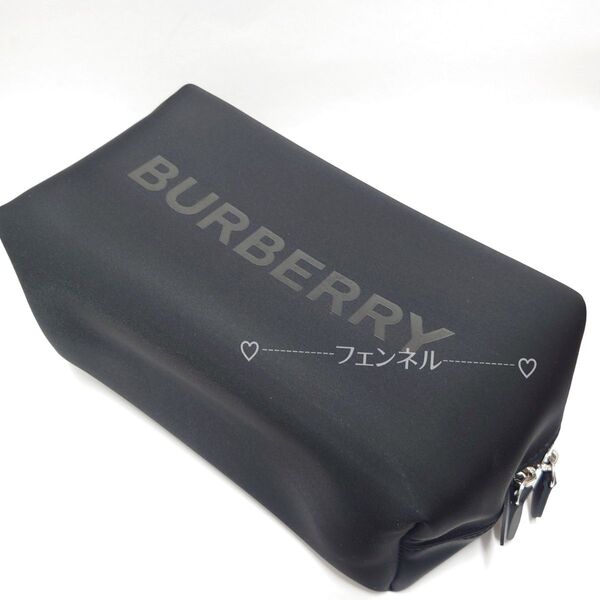 新品未使用 バーバリー BURBBERY 正規ノベルティ 入手困難 段ボール素材 大容量 収納 ポーチ トラベル 旅行 ブラック