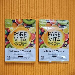 PORE VITA マルチビタミン+ミネラル 90粒(30日分)×2袋セット