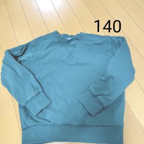 キッズ ジュニア スウェット 長袖 トレーナー 綿 140