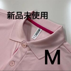UVカット ドライ レイヤード ポロシャツ 半袖【335-AYP】M ライトピンク×ホットピンク【1206】