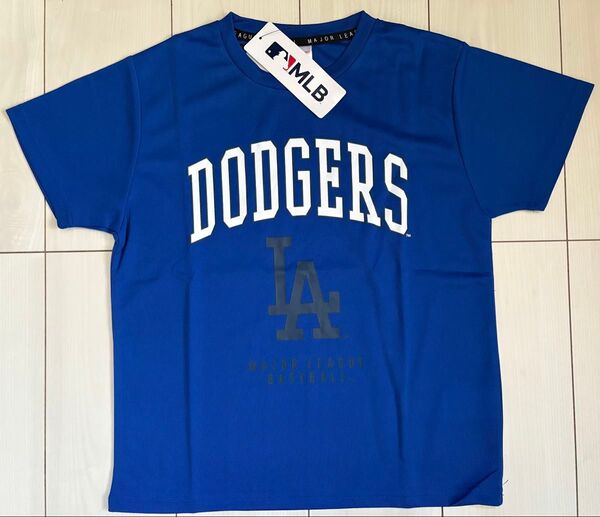 新品 150cm MLB ドジャース 半袖Tシャツ メッシュ ブルー
