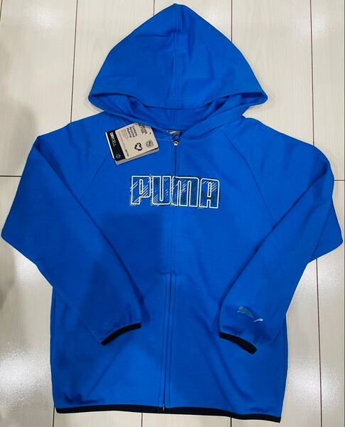 新品 140cm PUMA プーマ フルジップパーカーブルー
