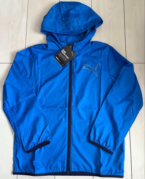 新品 160cm PUMA プーマ ウインドブレーカー パーカー ブルー