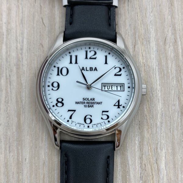 新品 SEIKO ALBA セイコー アルバ メンズ ソーラー 腕時計 AEFD543 ホワイト 日付 曜日 10気圧防水