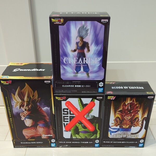 ドラゴンボールフィギュア CLEARISE 孫悟飯 BEAST GT ゴジータ Grandista 孫悟空 計3点