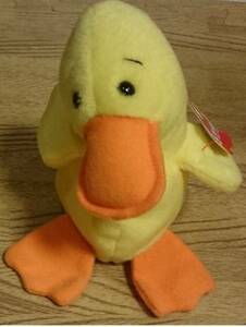 Ty Beanies soft toy ..quackers 1994 year 4 month 19 day raw 