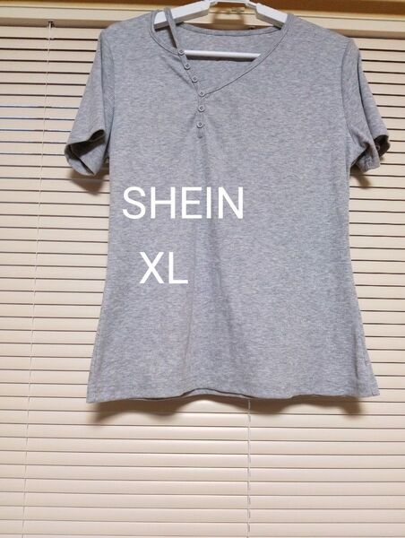 レディース 半袖トップス グレー SHEIN