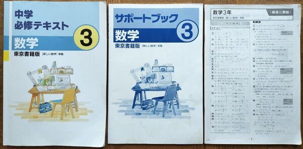 ∮中学必修テキスト 英語 3年 サポートブック 解答 解説 3冊セット∮