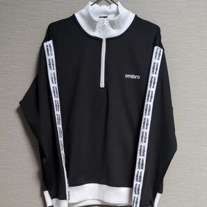 UMBRO ハーフジップ ジャージ 裏起毛 黒 Мサイズ