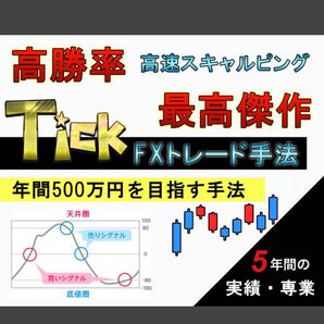 『 FX ティックチャート 』 トレード手法 Tick chart サインツール シグナルツール スキャルピングやデイトレード 必
