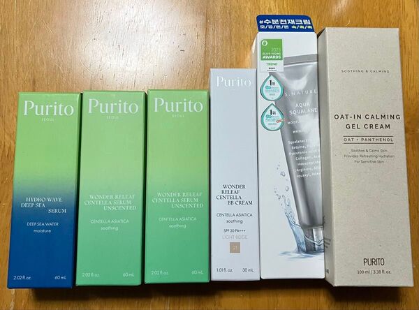 【新品・未開封】Purito 韓国コスメ 6点セット(クリーム・美容液・ファンデーション)