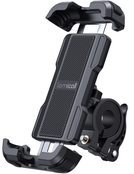 スマホホルダー 自転車 片手操作 簡単取付 ロードバイク 携帯ホルダー Lamicall スマホスタンド