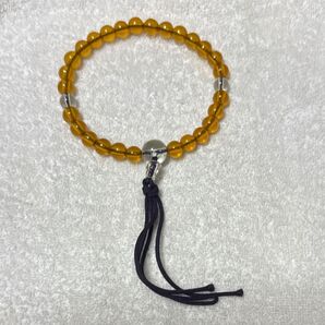 数珠 琥珀 水晶