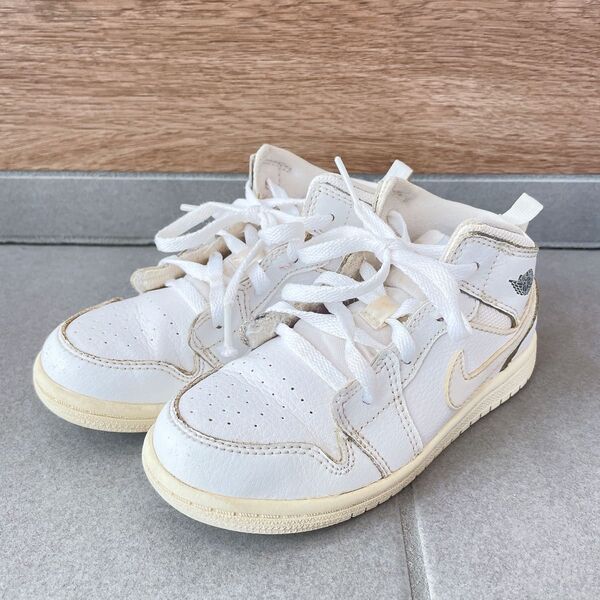 ナイキ エアジョーダン1 ホワイト スニーカー キッズ 16cm JORDAN NIKE