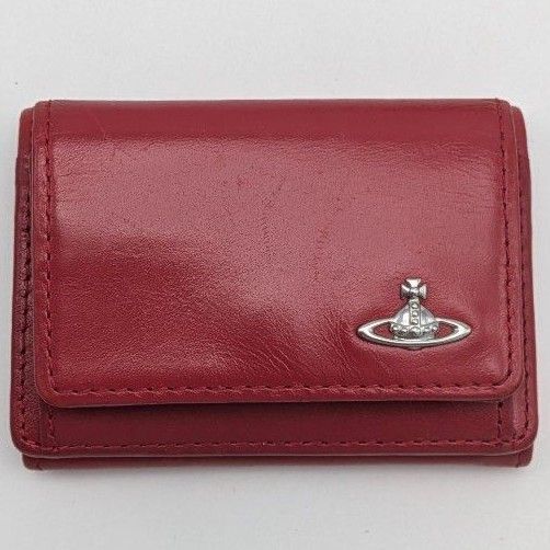 ヴィヴィアンウエストウッド 三つ折り財布 レッド 赤 ミニ財布 コンパクトウォレット 折りたたみ 折り財布