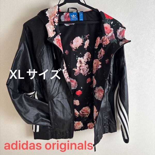 未使用 adidas originals バラ柄 パーカーXL