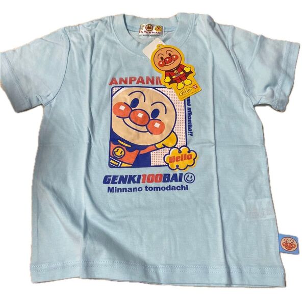 新品 アンパンマン Tシャツ 120 ロンT未使用水色
