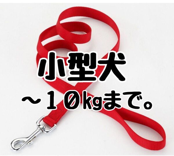 ワンコイン送料無料!小型犬用Sサイズ10kgまで●シンプルワンタッチリード引き紐 赤