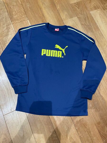 PUMA 長袖プラシャツ ネイビー 紺色 160cm