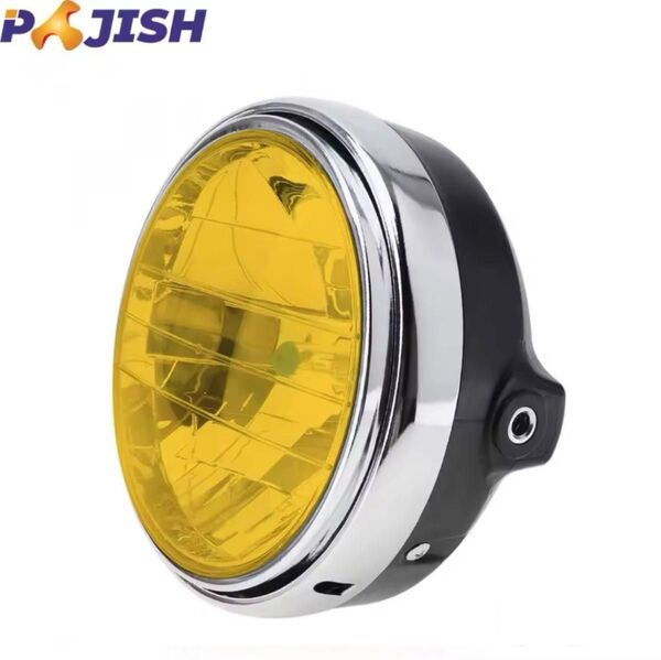 純正タイプ マルチリフレクター ヘッドライト 汎用 イエローレンズ 180mm 旧車 CB ZRX XJR バリオス
