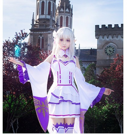 Amazon.co.jp: [ENDIANDUO] エミリア コスプレ 衣装 Re:ゼロから