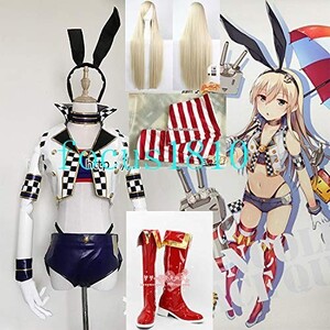 cos6208工場直販 高品質 実物撮影 艦隊これくしょん 艦これ 島風 レーシングスーツコスプレ衣装+靴下 別途靴、ウィッグ追加可の商品画像