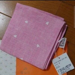 motta 中川政七商店 遊中川 桜 さくら ハンカチ 日本製 麻100% 春 タグ付き 新品