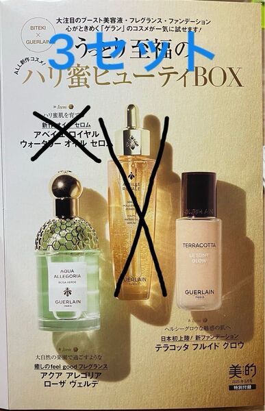 美的 2025年 5月号 特別付録 ゲラン アクア アレゴリア ローザ ヴェルデ & テラコッタ フルイド グロウ 3セット